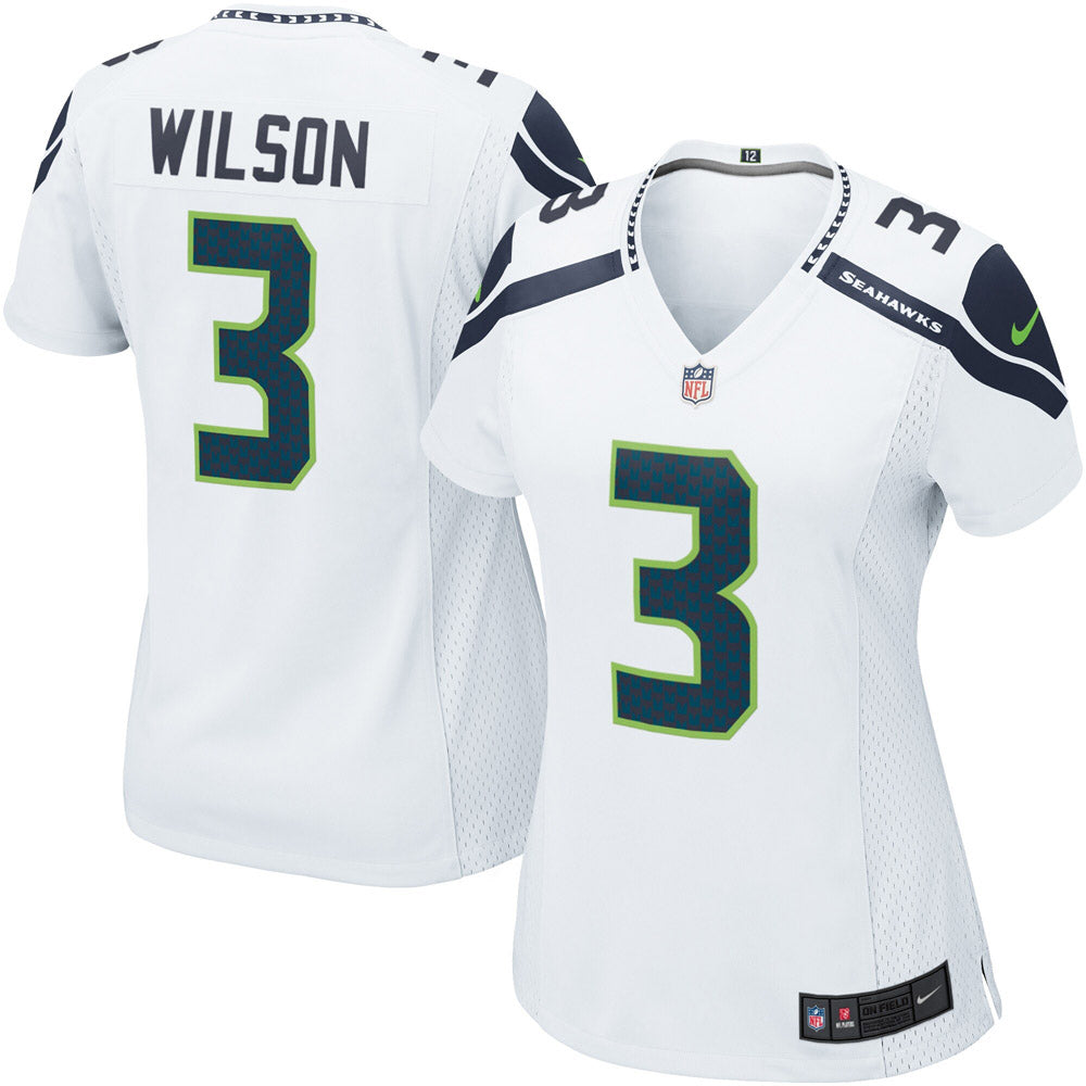 Women's Seattle Seahawks Russell Wilson Game Jersey White