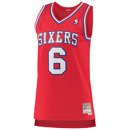 Women's Julius Erving Mitchell & Ness 76ers 1982/83 Hardwood Classics Swingman Jersey - Red