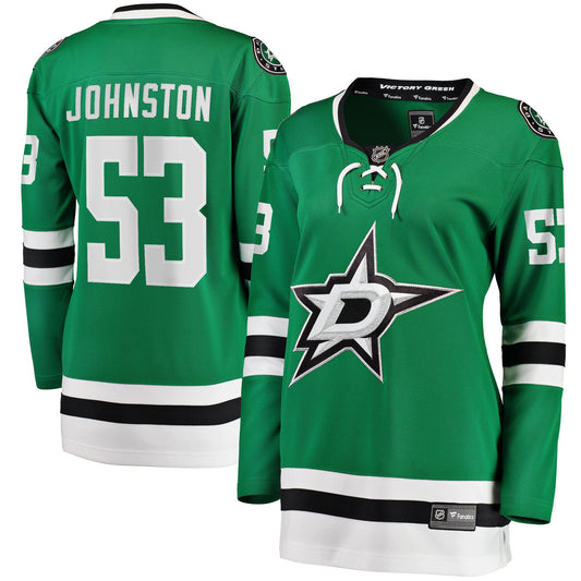 Wyatt Johnston Dallas Stars Fanatics Branded Women's Home Breakaway Player Jersey - Kelly Green